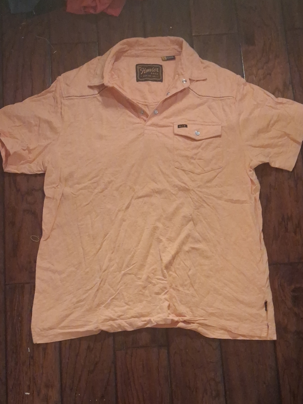 Howler Brothers Peach Short-Sleeve Polo